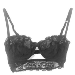 Free people lace cut out bra (black)
